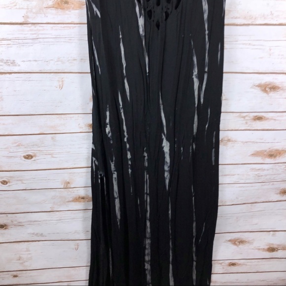 Mona B black white tie dye cut out back maxi dress - Picture 6 of 8